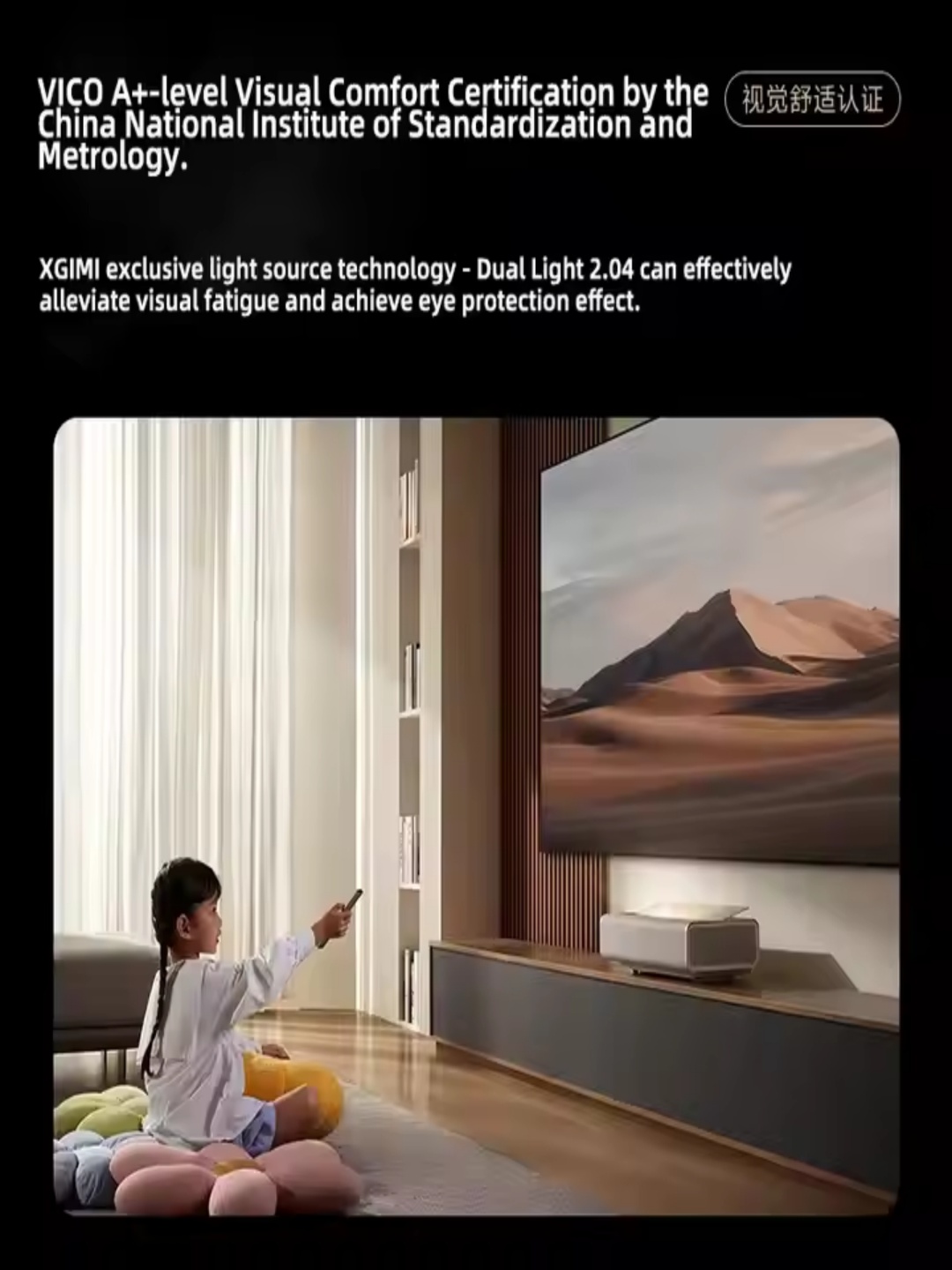 Xgimi Aura 2 Big Home Cinema Projector 4K Native UHD Ultra Short Throw Video Projector with Full Auto MEMC 3D Game Mode Beamer
