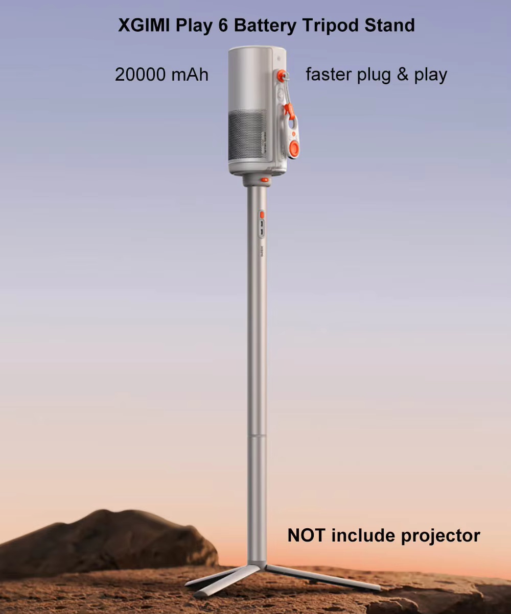 XGIMI Play 6 Floor Stand with 20000 MAh Rechargeable Battery Projector Mounts Convenient Floor Tripo