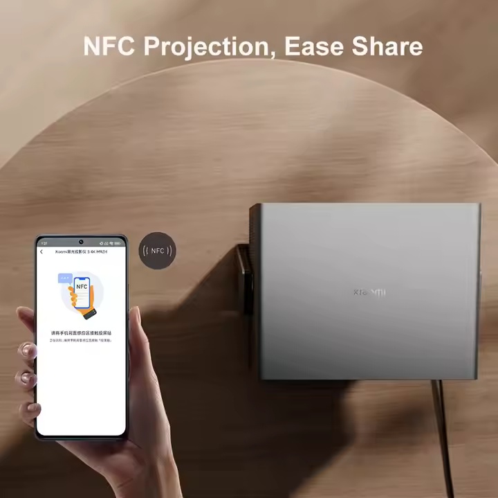 Mijia UHD 4K Native Full Color Laser Projector with 2500 ANSI Lux ToF Full Auto Setting NFC Wireless Projection 120" Proyector