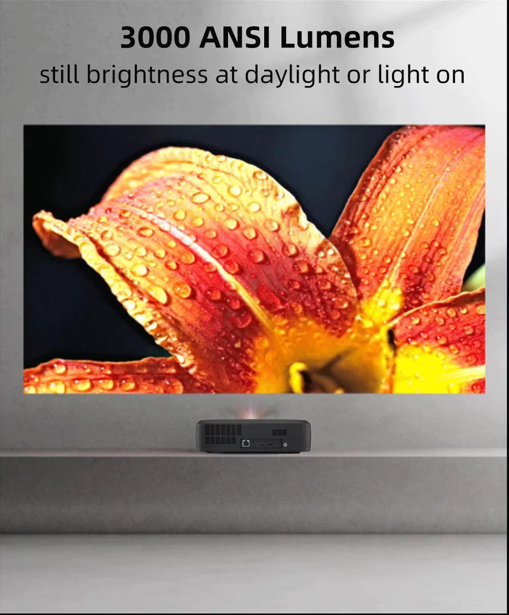 Paihao H2 4K Full 3D Ultra Short Throw Ratio Projector Triple Laser WAN OS Dual WiFi Wireless Video Beamer