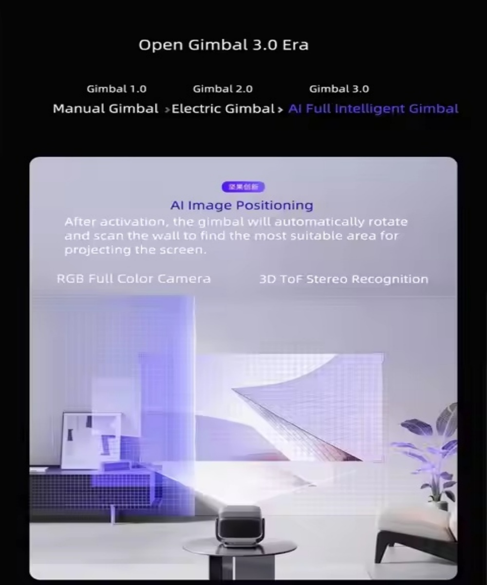 JMGO N3 Ultra Max MALC 3.0 Triple Laser Projector 4K Ultra HD Smart Home Cinema 3D HDR Portable Automatic Memory Beamer High