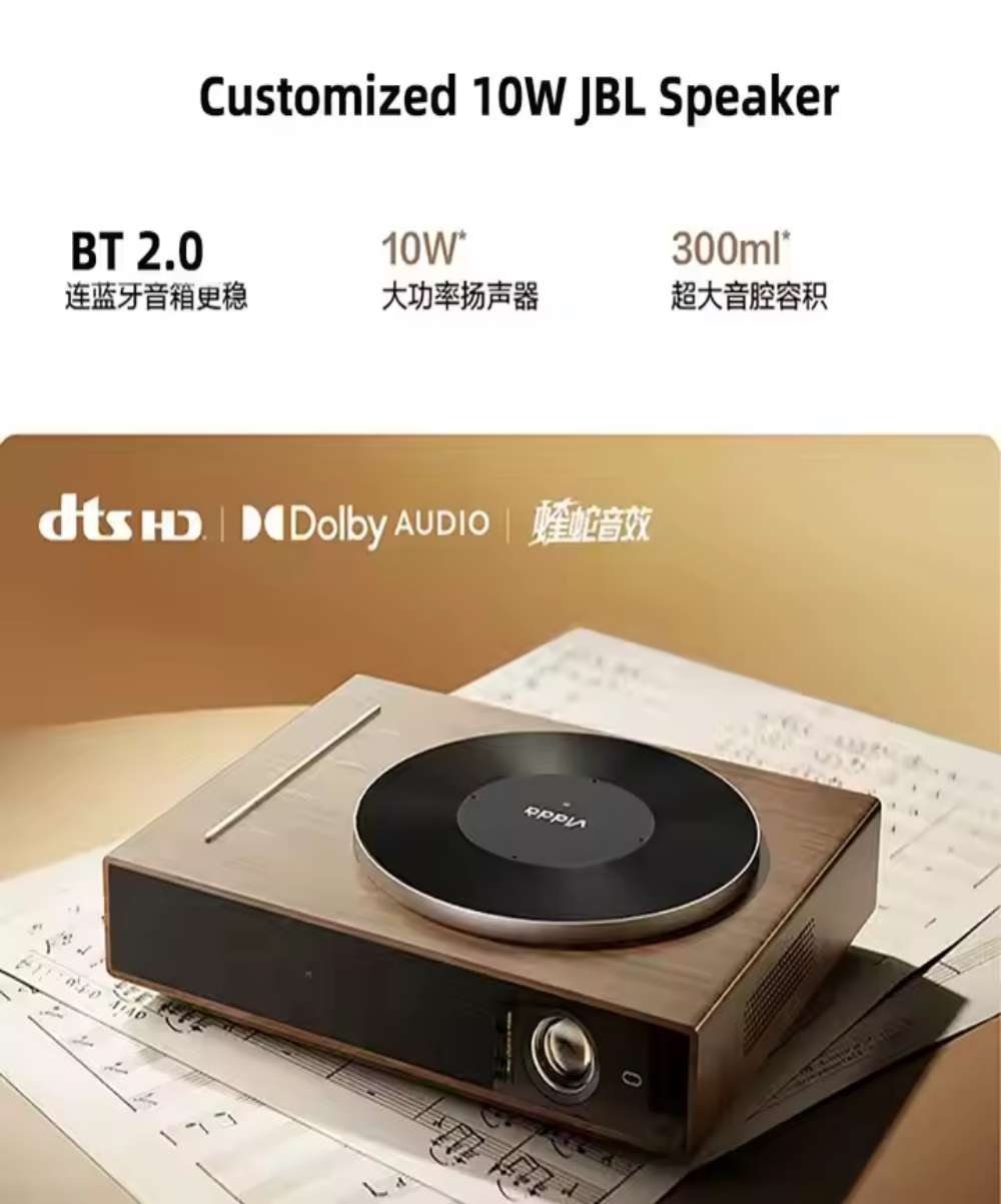 Hisense Vidda M1 Portable Home Cinema TV Projector 1080p Native 1500 ANSI Lumens 4GB RAM 4K Max Full Auto Beamer WIFI