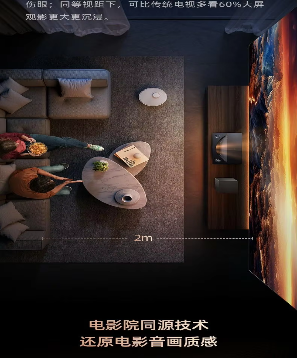 Hisense S1 Pro Projector ,TV with Fresnel Screen DTS/Doby Sound 4K Triple RGB Laser Fixed Lens Ultra Short Throw UST Projectors