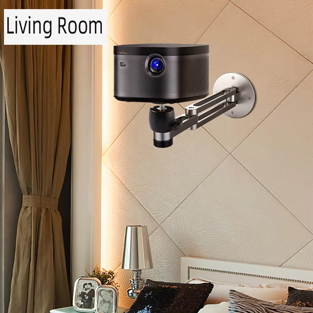 Universal Projector Wall Mount Bracket with 2 Folding Arm 26cm Adjustable Length for XGIMI JMGO BENQ ePson Projectors and Camera