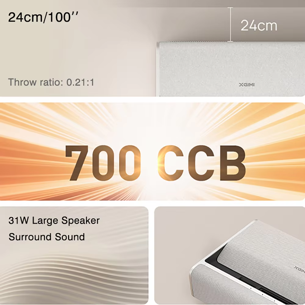 Xgimi M1 Short Throw Laser 1080P Projector Smart Home Theater Dual Channel Support 4K MEMC HDR10 BT Android Proyector