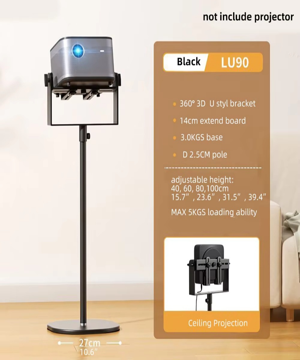 Paihao Multi-Function 360 Degree Rotating Projector Ceiling Bracket for Desktop, Projector Ceiling M