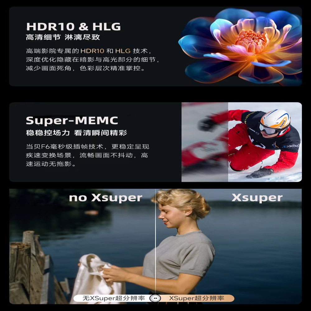 Dangbei F6 4K Native Projector, 8K Decoding Support Full RGB 4 LED 4000 Ansi Lumens Overhead Android USB WIFI Video Projector