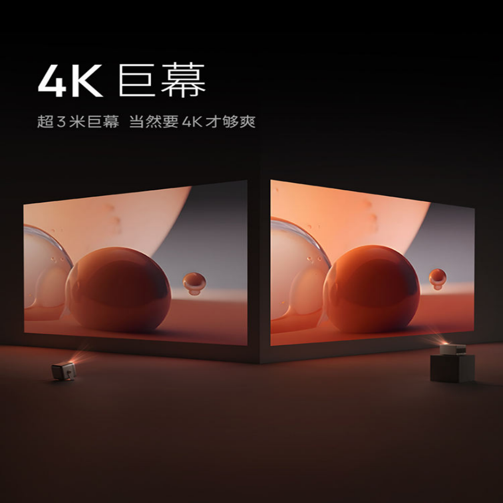 XGIMI RS Pro 3 Projector, DLP Dual Light 4K UHD Native Projector 2500CVIA LED Laser Smart Video Home Cinema 3D Support Projector