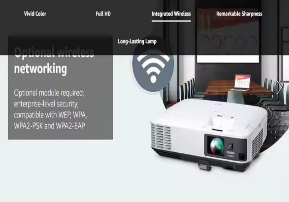 Epsons EB-2250u Smart Wireless 4K Ultra HD 2K LED 3D DLP Projector 5500 Lumens Portable Office Living Room Outdoor Cinema US