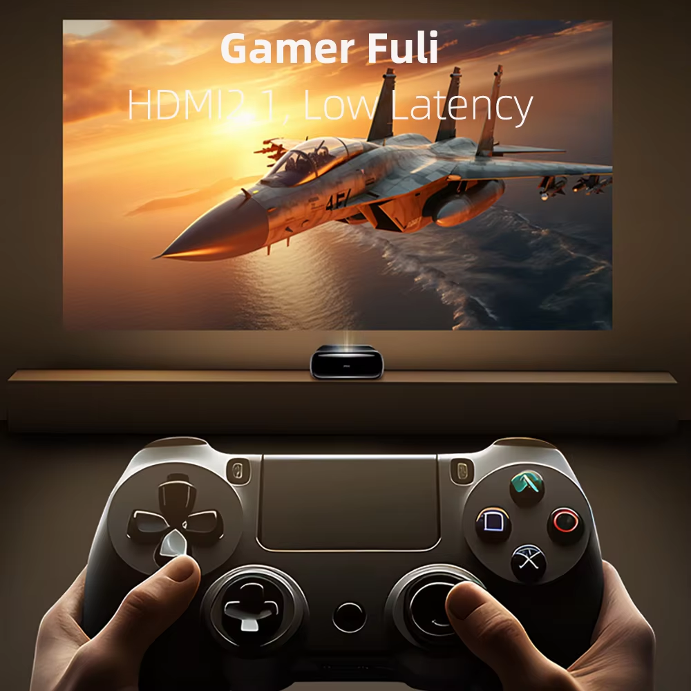 JMGO O2 Ultra Short Throw Lens Projector Triple Laser WiFi 6.0 Video Projectors 0.18:1 Ratio 4K UHD Beamer With 4500 ANSI Lumens