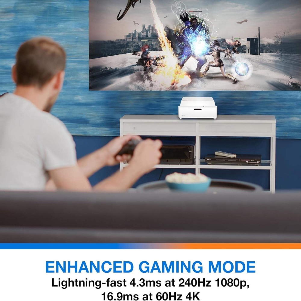 Paihao Optoma GT3500HDR 1080p Home Laser Projector, GT4000UHD 4K UHD Ultra-Short Throw Laser HDR Beamer Low Lag for Gaming