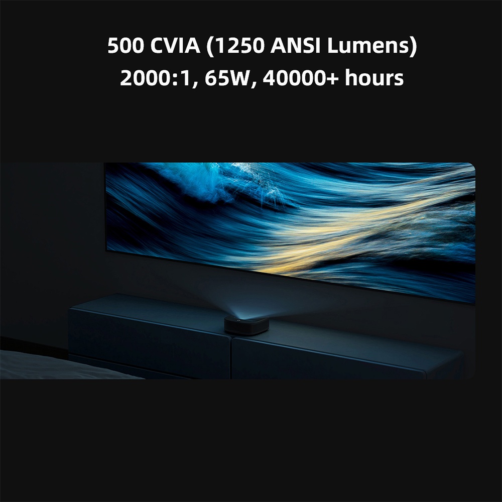 Dangbei U1 Ultra Short ALPD Laser Projector, Auto Focus 1080P Native 3GB 32GB 1000Ansi Lumens Smart Home Video Beamer Projector