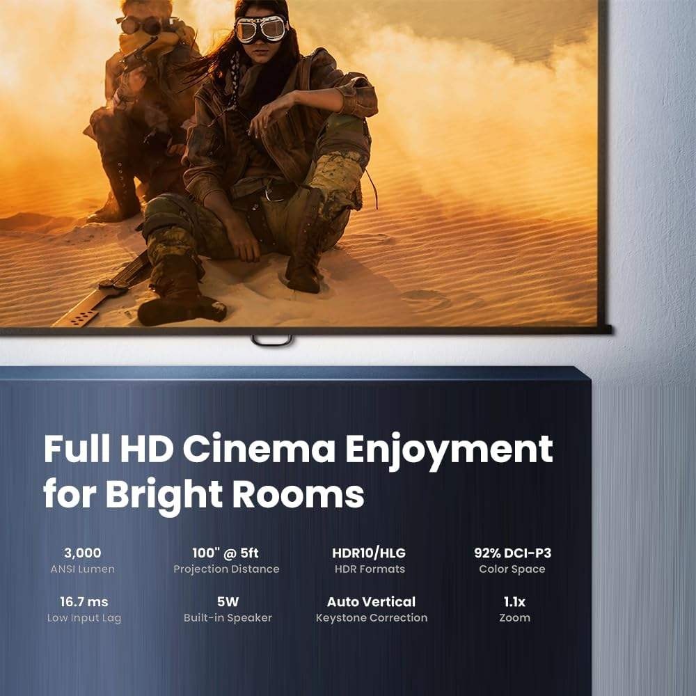 BenQ TH671ST Projector, 1080p Short Throw Gaming Projector with Gaming Mode for Intense Low Lag 3000 Lumens Proyector