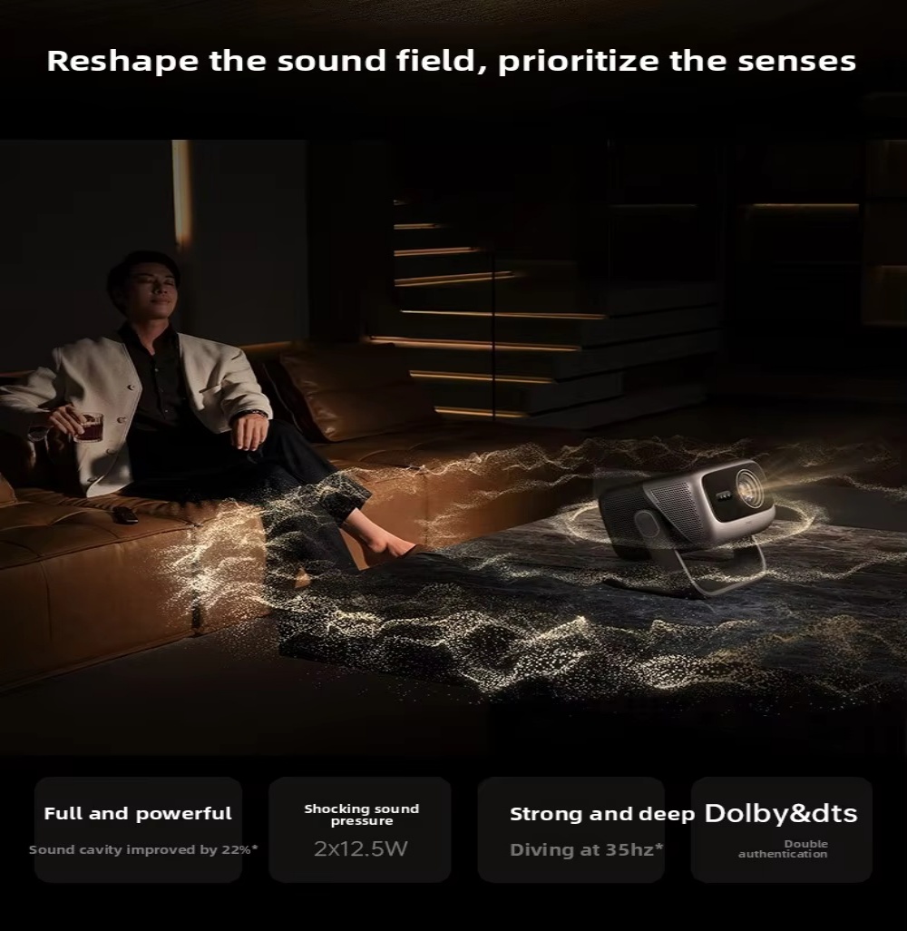 JMGO N5 Ultra Max 4K UHD DLP Projector Laser 6000 Lumens 11000:1 Contrast HIFI Stereo AI Gimbal 1ms Gaming Home Theater Built-In