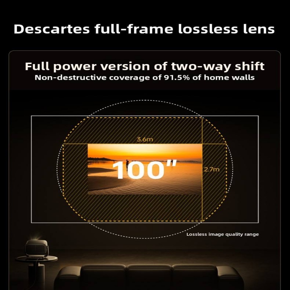 JMGO N5 Ultra Max 4K UHD DLP Projector Laser 6000 Lumens 11000:1 Contrast HIFI Stereo AI Gimbal 1ms Gaming Home Theater Built-In