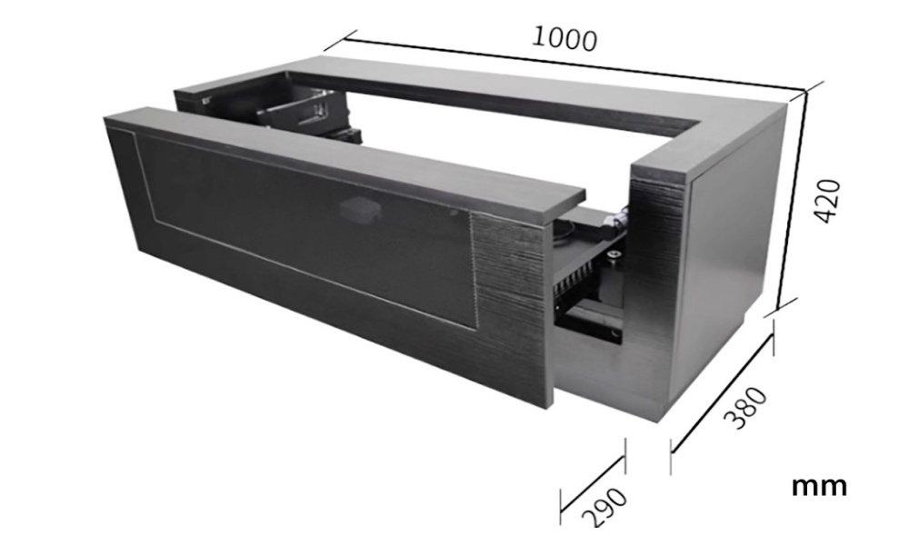 Paihao P2 Smart UST Laser Projector Wall Mount Electric Sliding Tray Stand with 30KGS Capacity Mini Cabinet for Home Living Room