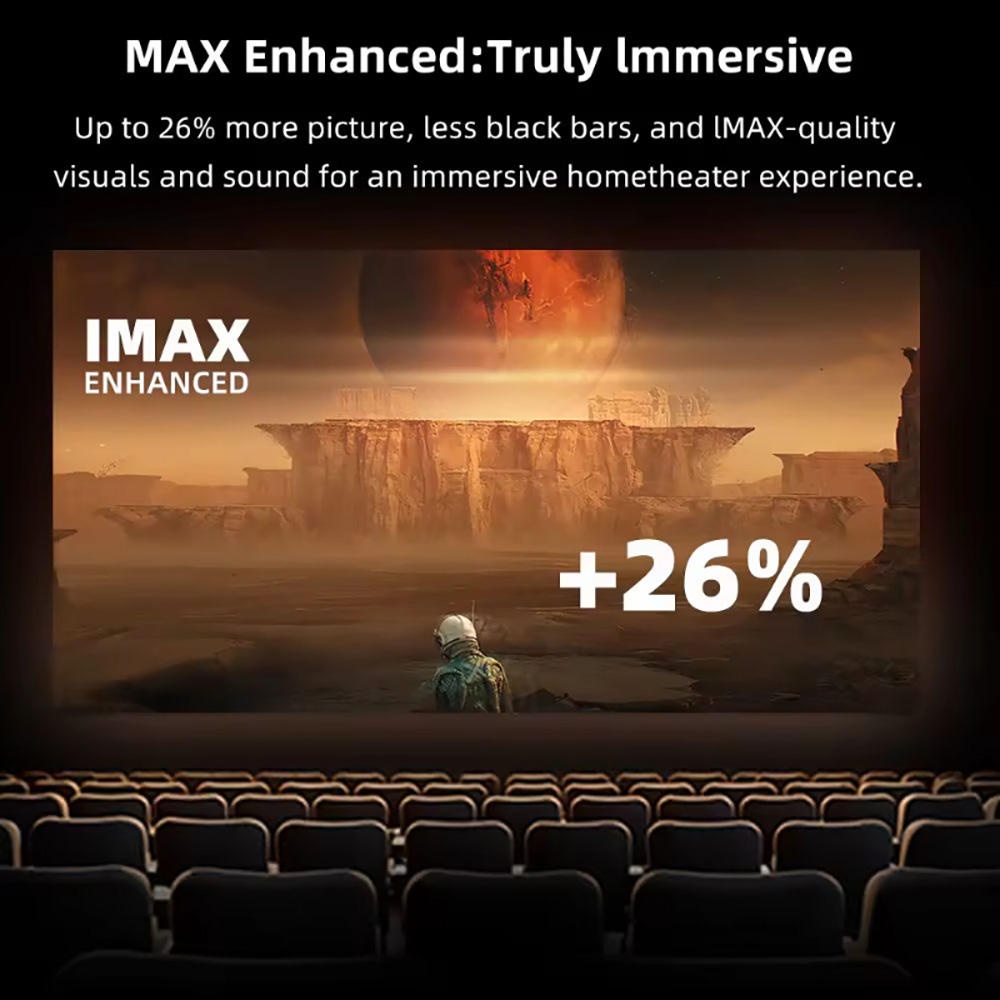 Global Valerion VisionMaster Max 4K Smart GTV Projector, Triple Laser 3500 Lumens Android TV IMAX 4GB 128GB 1.67X Zoom Beamer